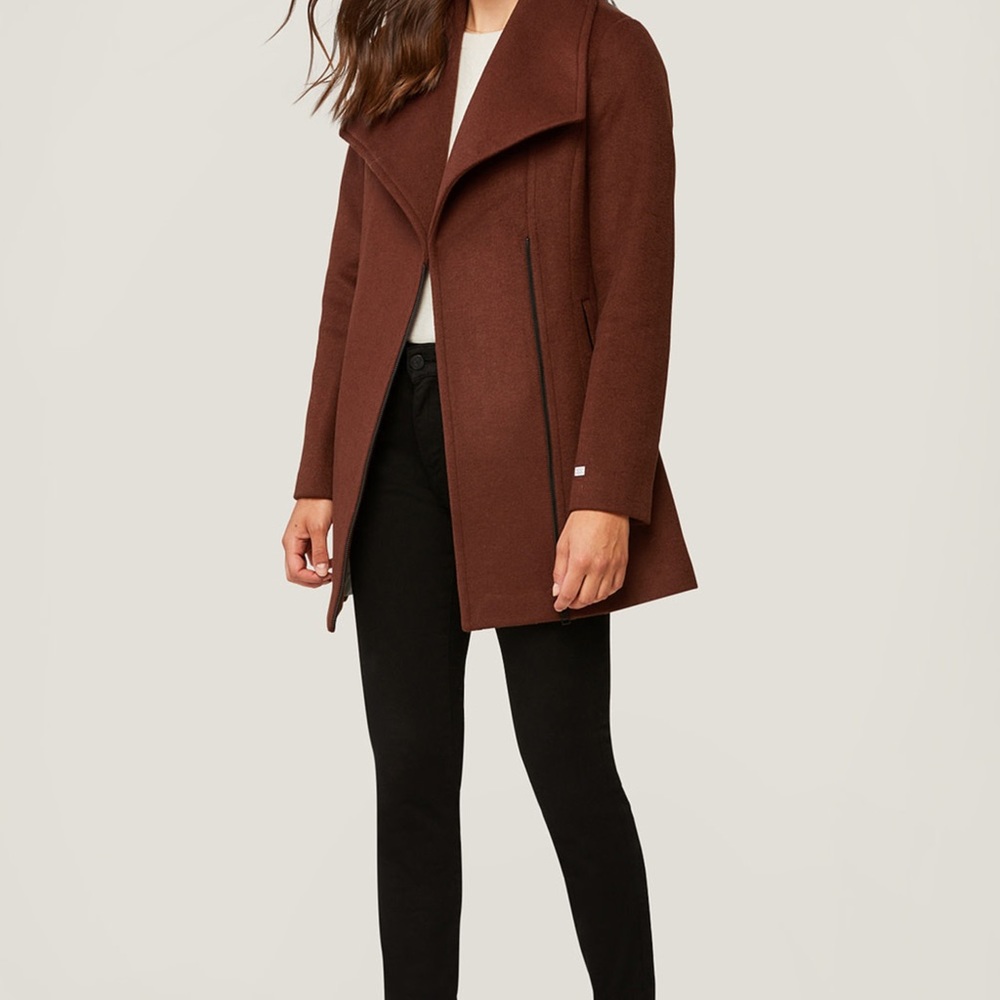 NWT MAEVA by SOIA & KYO in Rust (burnt orange) wool coat